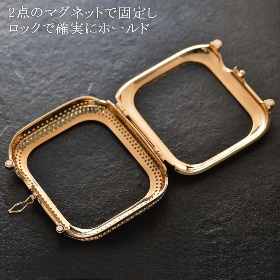 【K18 750】ETTA エタ　レディース手巻ウォッチ　ゴールドケース アップルウォッチ カバー 18金 ダイヤモンド K18 ピンクゴールド 44mm