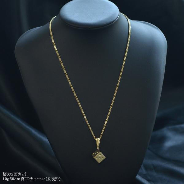 18金 ペンダントトップ メンズ K18 喜平用 サイコロ ダイス ルビー