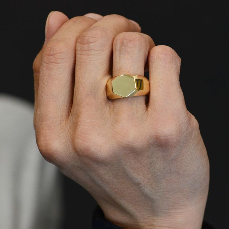 18金 印台 リング 指輪 メンズリング 印台リング K18 18k ゴールド