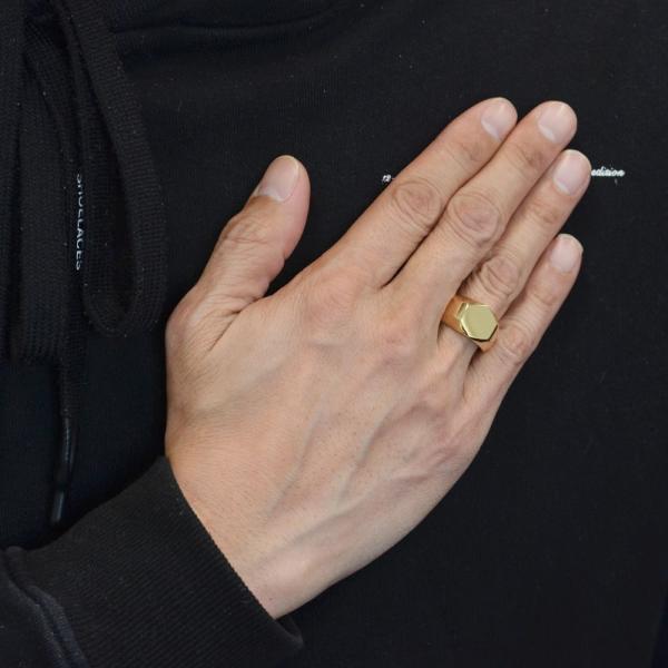 18金 印台 リング 指輪 メンズリング 印台リング K18 18k ゴールド