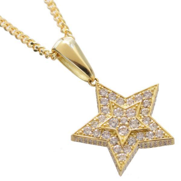 喜平 ネックレス 18金 K18 ゴールド メンズネックレス ダイヤモンド スター 星 バチカン大 徳力 10g 50cm 喜平 ネックレス メンズ チェーンネックレスネックレス Frc アクセサリーマート 通販 Yahoo ショッピング