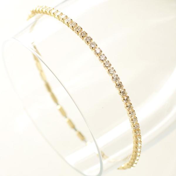 ブレスレット メンズ K18 18金 18k ダイヤモンド ストレッチ