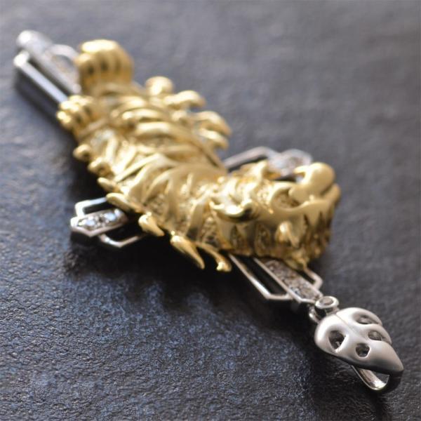 新春クーポン】18金 ペンダントトップ メンズ K18 ゴールド ホワイト