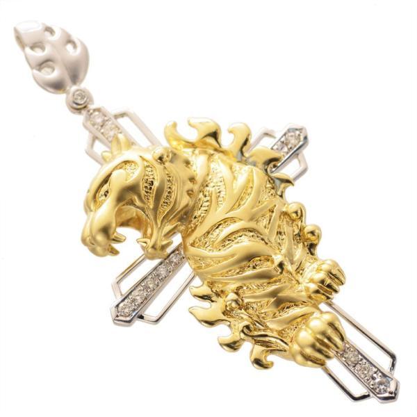 新春クーポン】18金 ペンダントトップ メンズ K18 ゴールド ホワイト