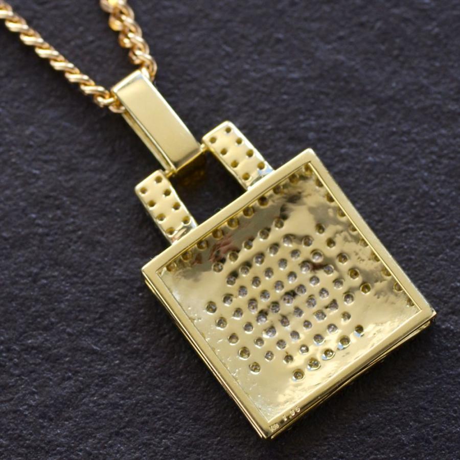 喜平 ネックレス 18金 K18 ダイヤモンド ペンダント メンズ イエロー