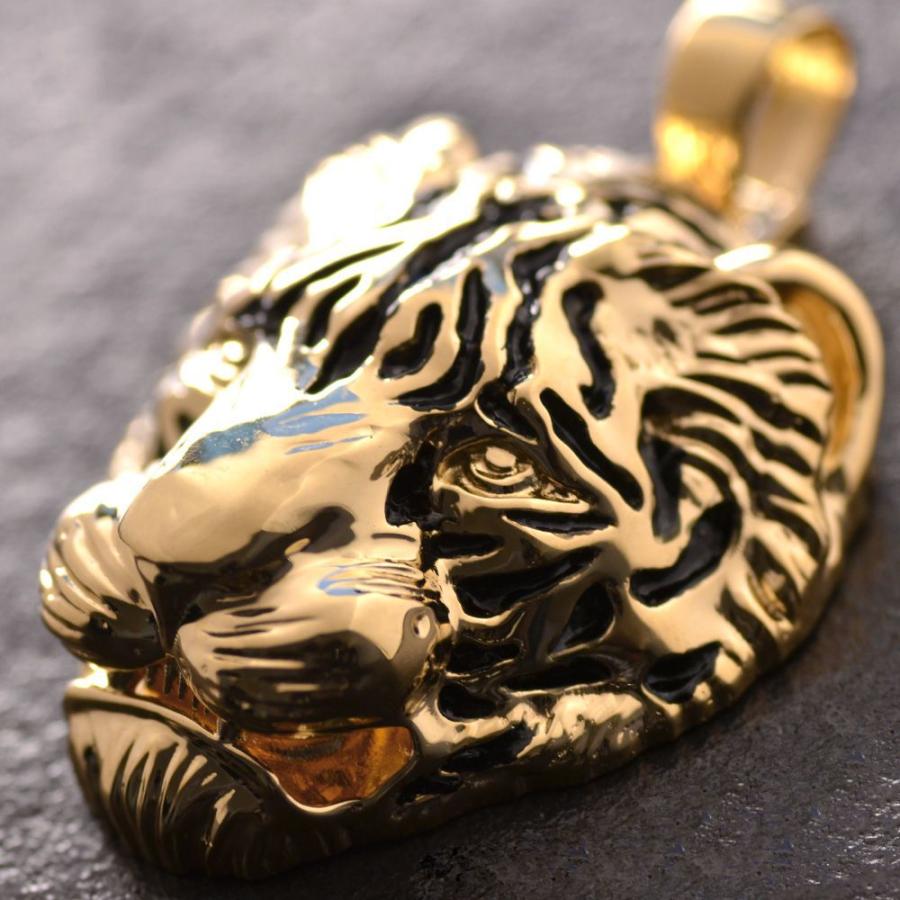 18金 ペンダントトップ メンズ K18 タイガー 虎 喜平用 ゴールド