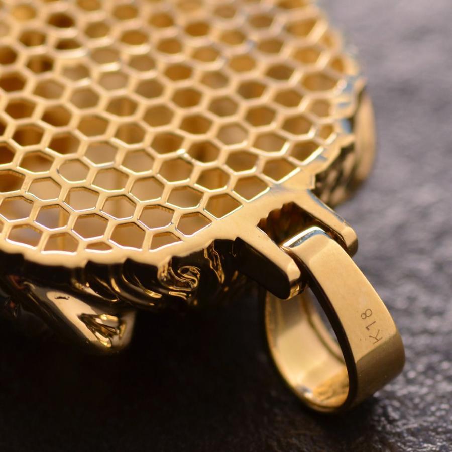 18金 ペンダントトップ メンズ K18 タイガー 虎 喜平用 ゴールド