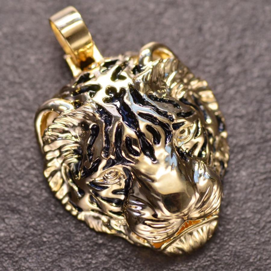 18金 ペンダントトップ メンズ K18 タイガー 虎 喜平用 ゴールド