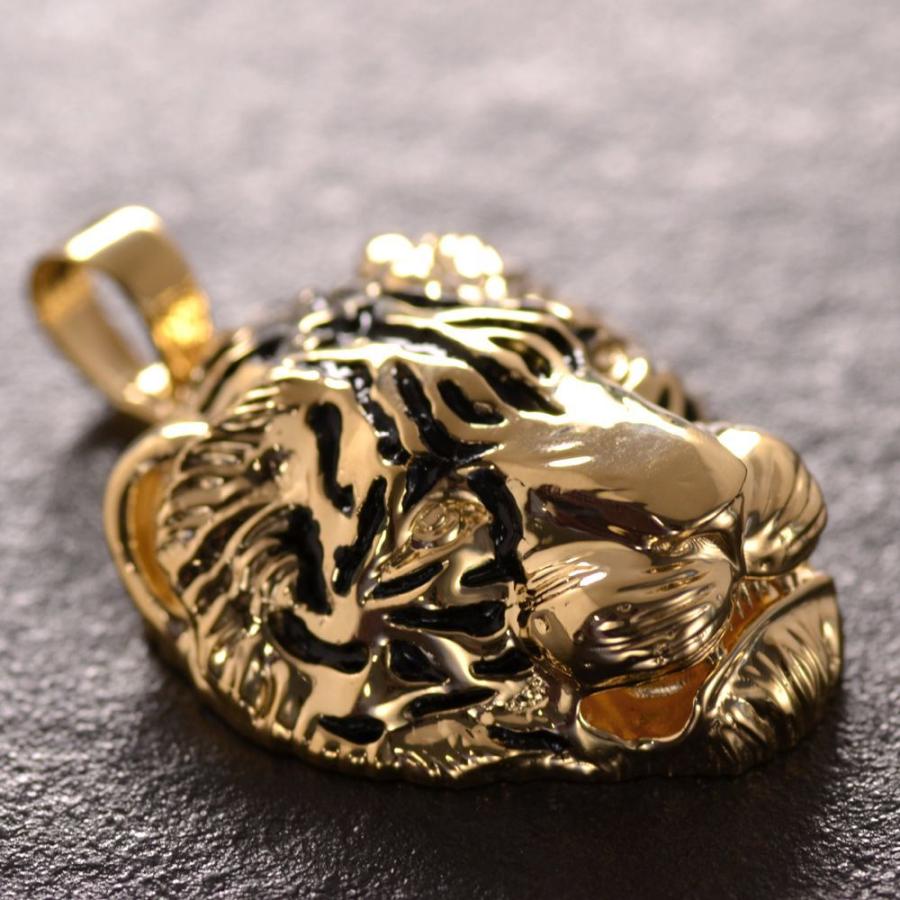 18金 ペンダントトップ メンズ K18 タイガー 虎 喜平用 ゴールド