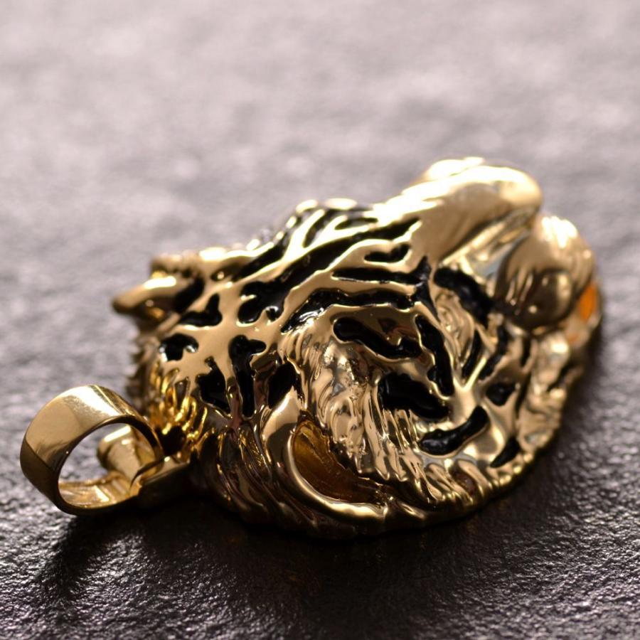 18金 ペンダントトップ メンズ K18 タイガー 虎 喜平用 ゴールド