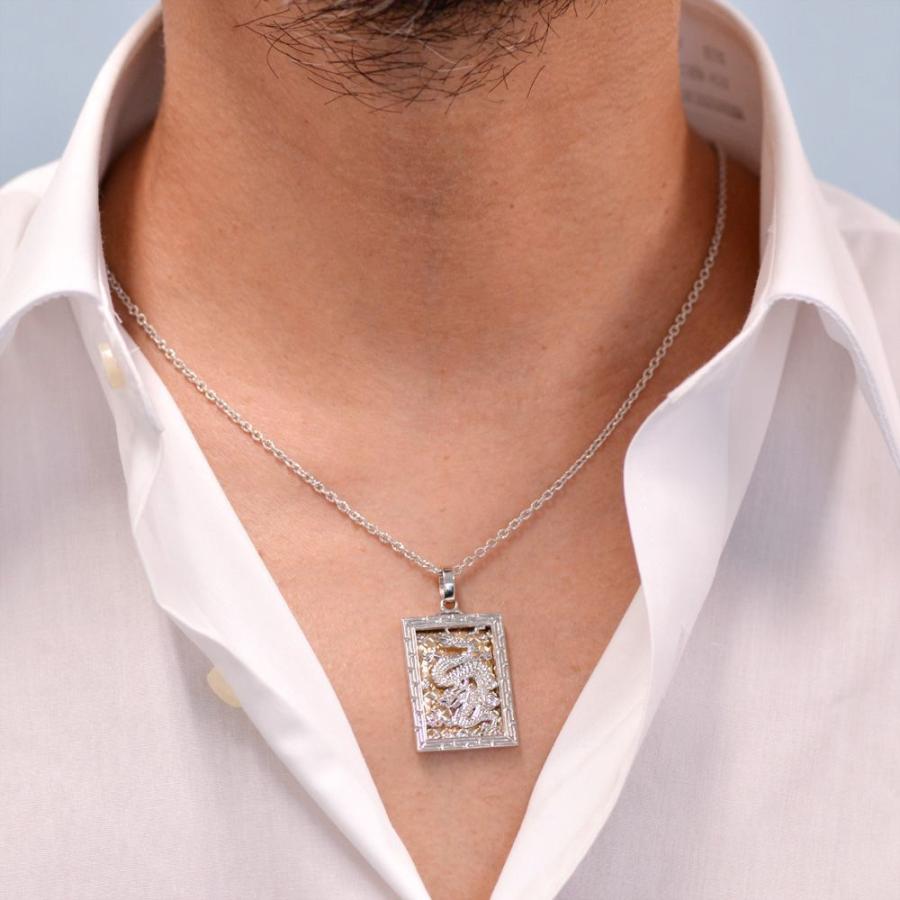 プラチナ pt 龍 ドラゴン ペンダント トップ 18金 ペンダントトップ メンズ K18PG プラチナ ドラゴン 龍