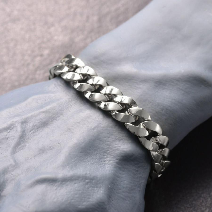 18金ホワイトゴールド K18WG K18 コンビ ブレスレット 18.5cm