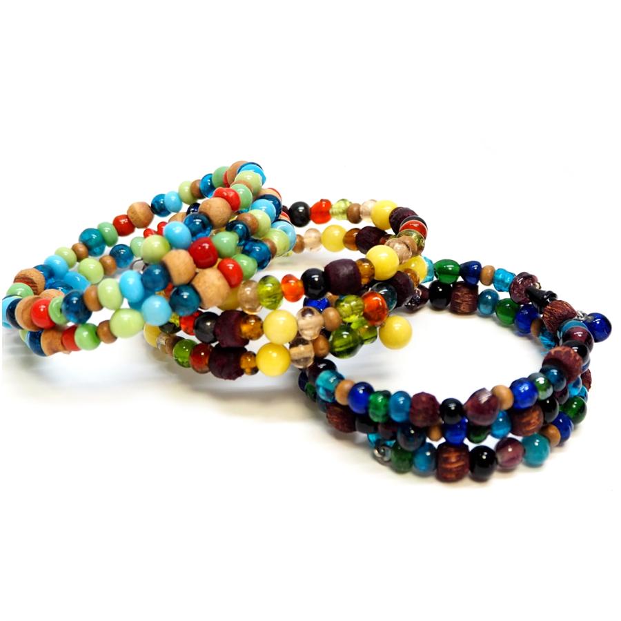 ブレスレット バングル スプリング コイル巻 ワイヤー エスニック調