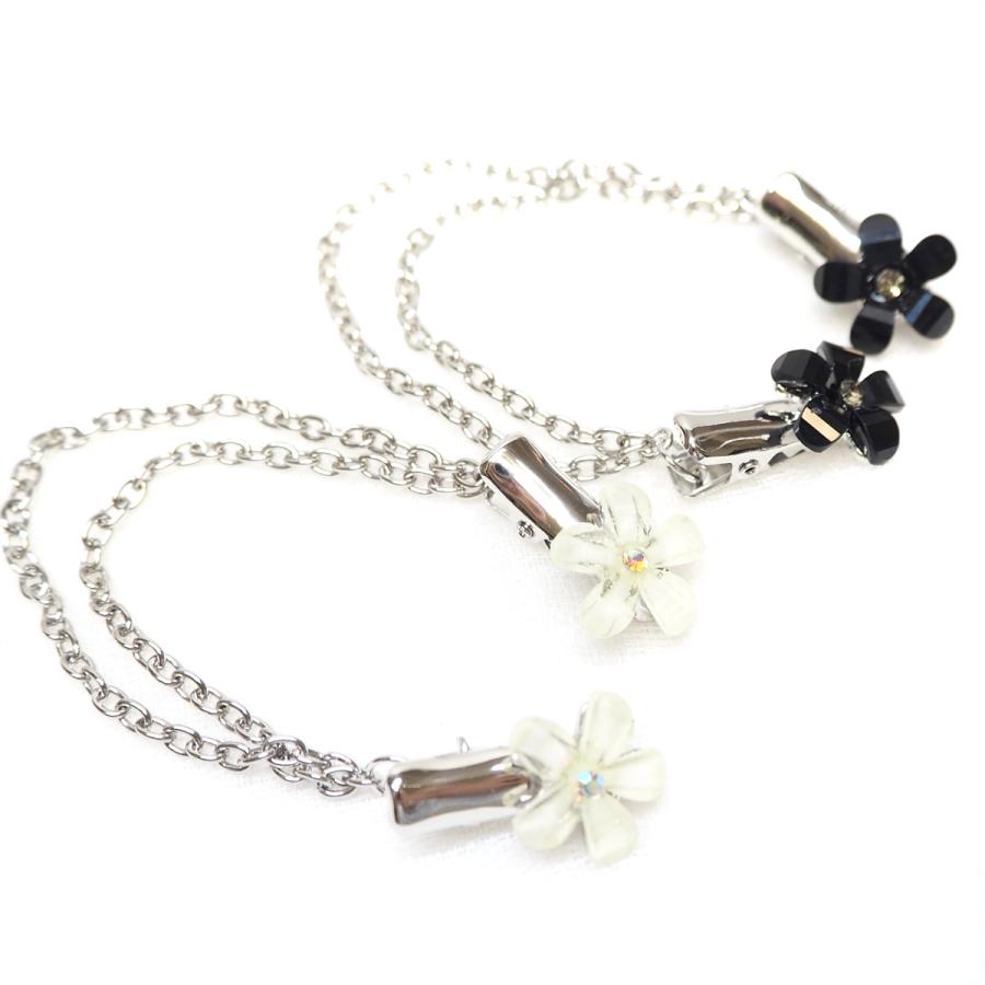 ストールクリップ カーディガンクリップ 花 薄めの生地OK スカーフ