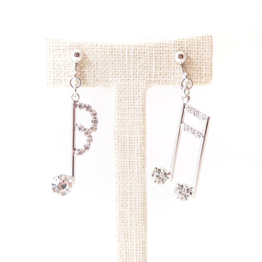 イヤリング ネジバネ式 音符 音楽 揺れる ラインストーン ジュエリー調 Erk0123 アクセサリーのお店ナナ2 通販 Yahoo ショッピング