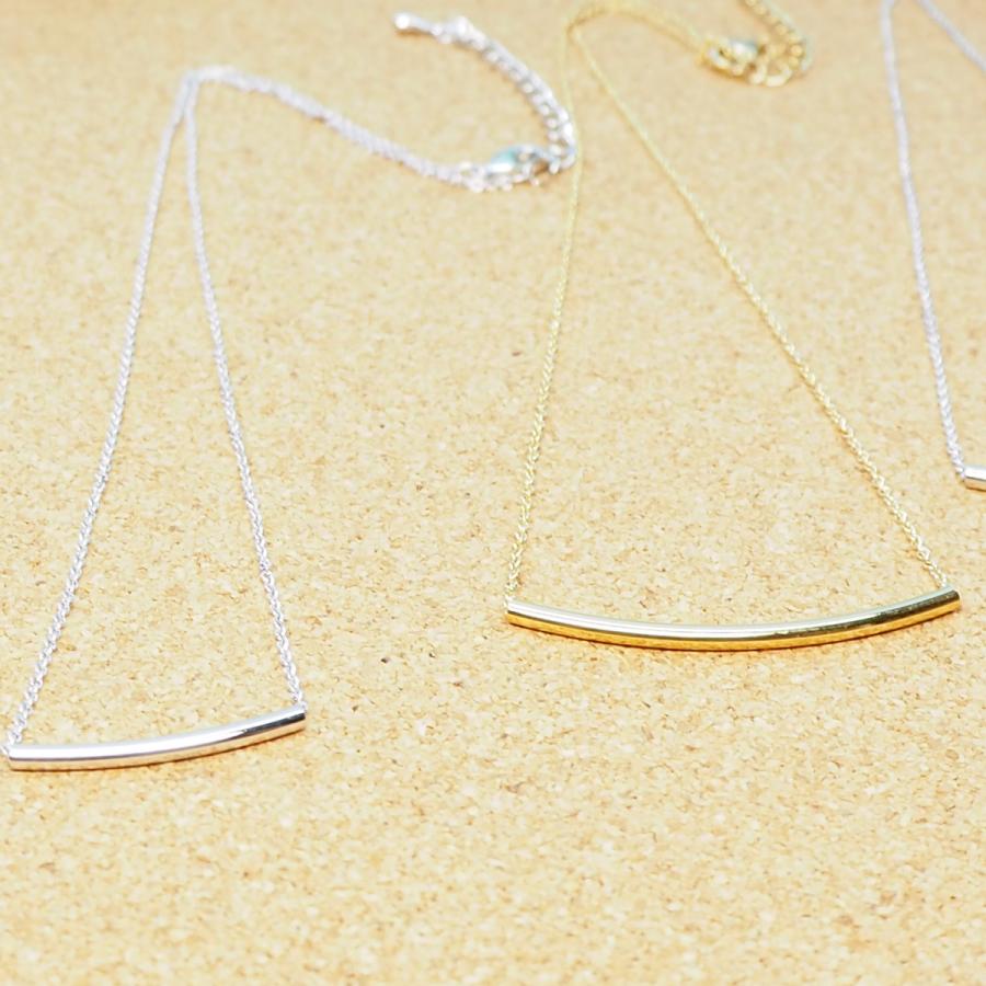 弓型 パイプ シンプルなネックレス レディースアクセサリー スリム シンプル メタル Nek0036 アクセサリーのお店ナナ2 通販 Yahoo ショッピング