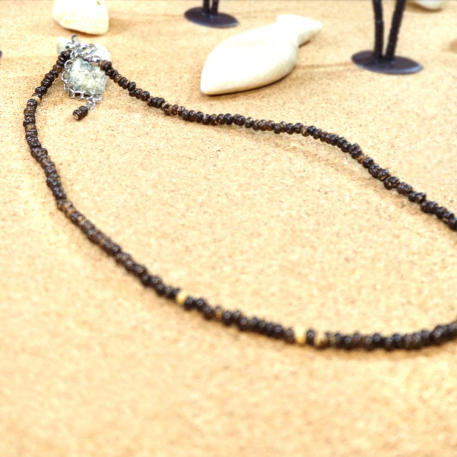 ココナッツビーズ ネックレス ナチュラルビーズ サマー 自然素材