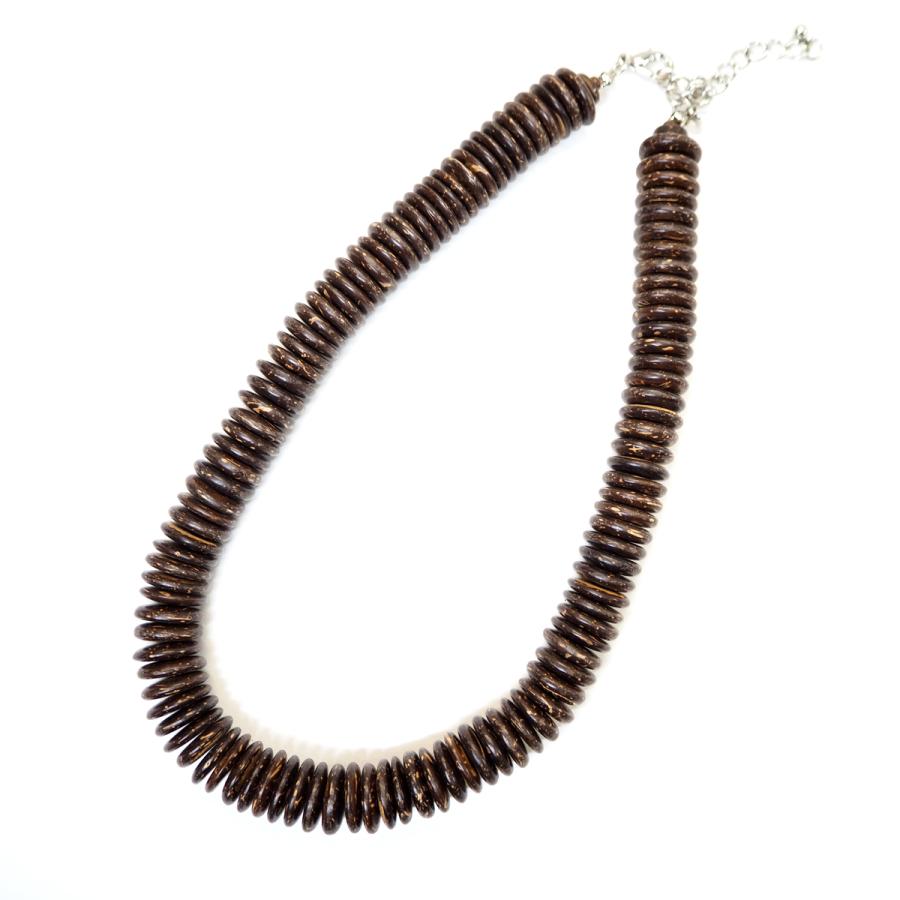 ココナッツビーズ ネックレス サマー ビーチファション ナチュラル