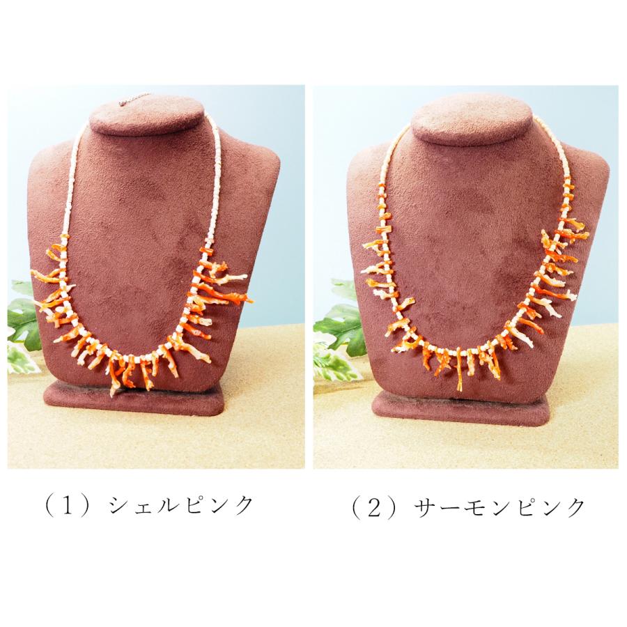 夏 ネックレス ショート レディース サンゴ調 珊瑚調 個性的 海 
