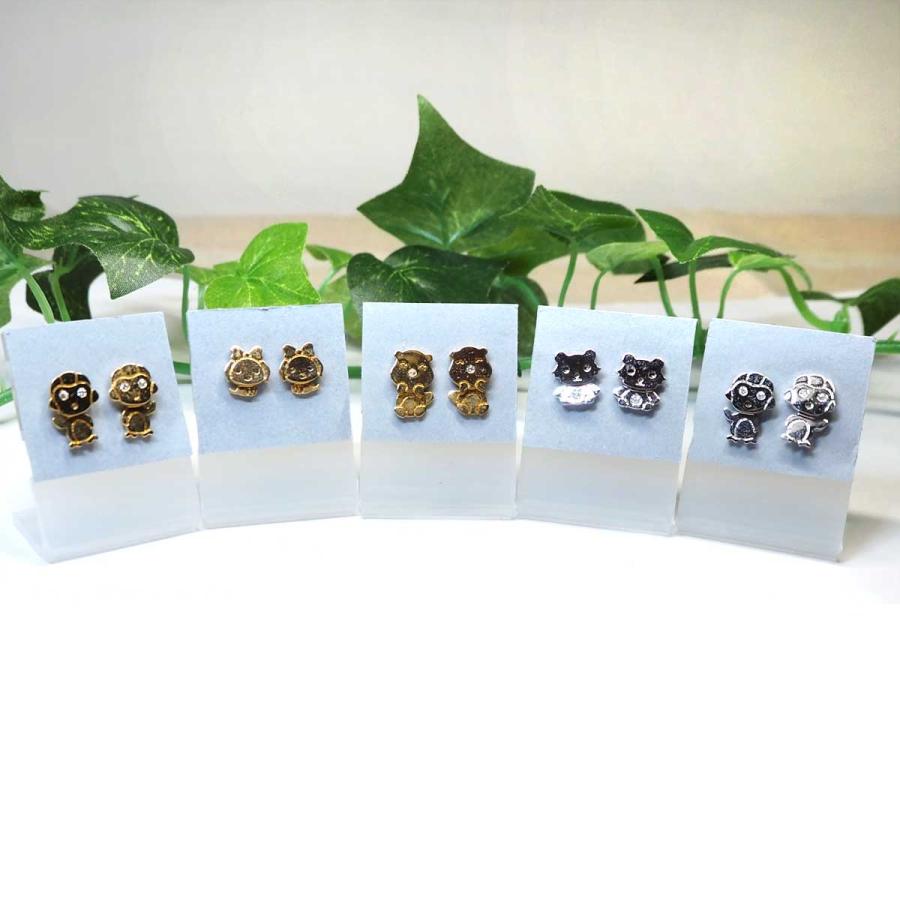 ピアス レディース アニマル 狐 犬 狸 熊 猿 動物 面白いデザイン 楽しい Pek0008 アクセサリーのお店ナナ2 通販 Yahoo ショッピング