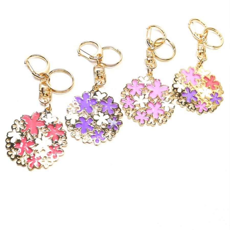 バックチャーム ストラップ キーホルダー フラワー 花 ステンド