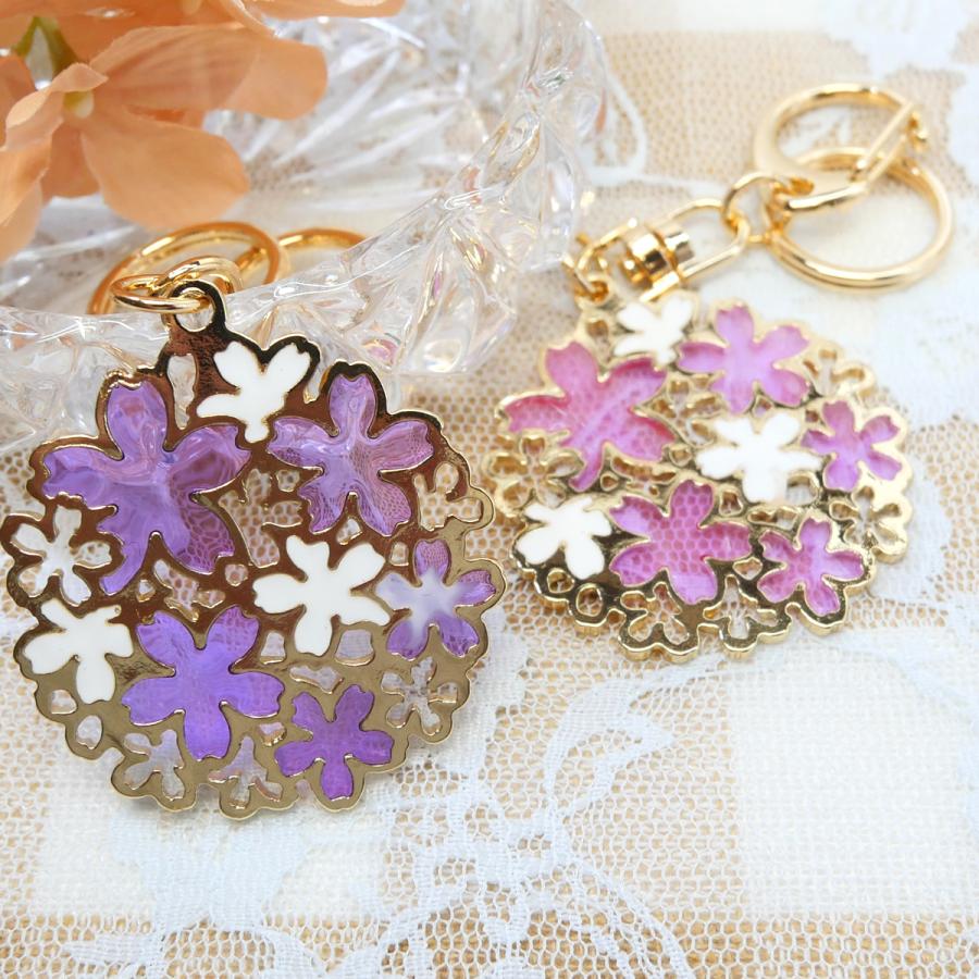 バックチャーム ストラップ キーホルダー フラワー 花 ステンド