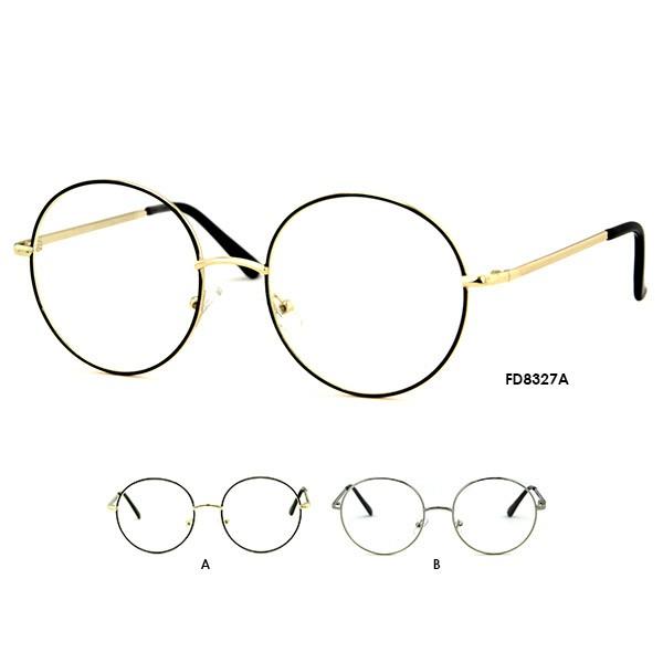 メタル 伊達メガネ Fd27 Uvカット オーバル ボストン メンズ レディース 共用 色々な