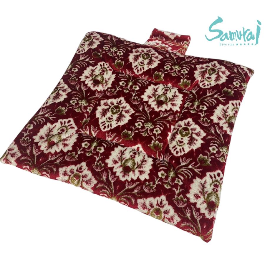 金華山 座布団 花かご レッド 赤 デコトラ 40x40cm 2枚 金華山 座布団 トラック用品 クッション 新格子シリーズ レッド 赤