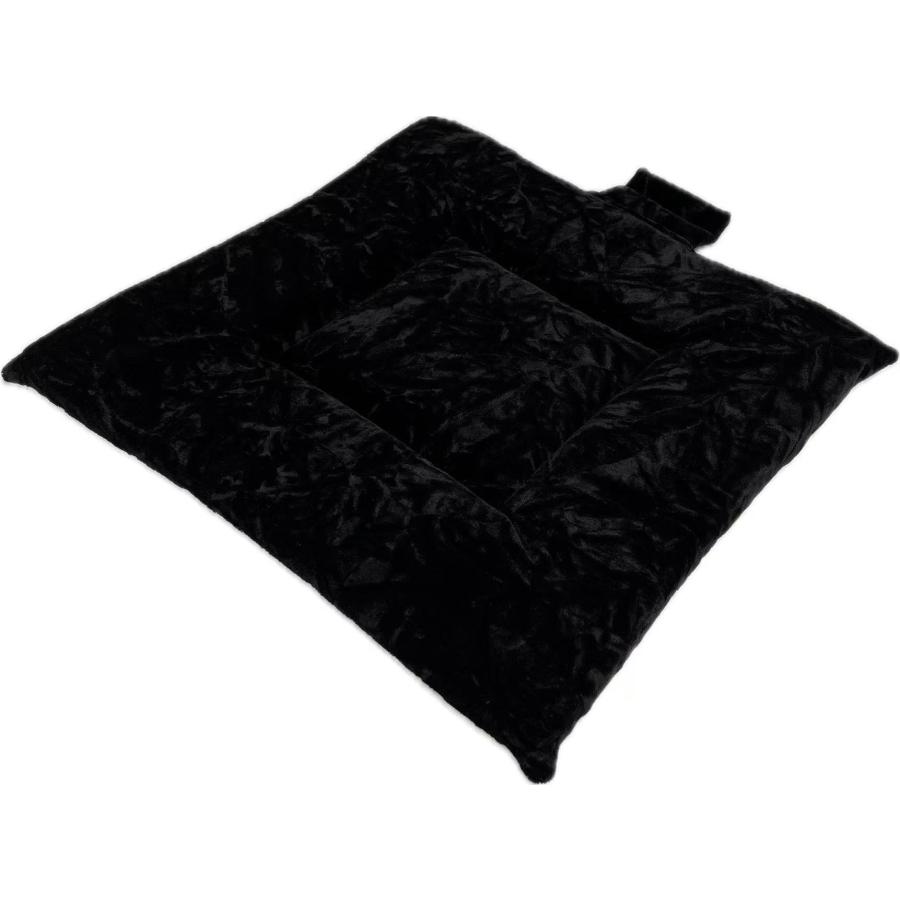 花模様の高級座布団黒✕10枚 金華山 座布団 トラック用品 クッション チンチラ シリーズ ブラック