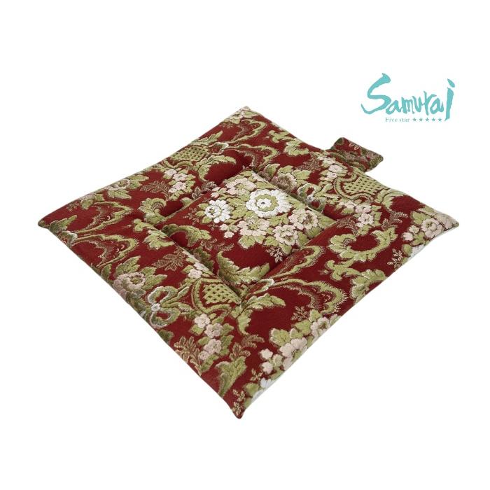 金華山 座布団 花かご レッド 赤 デコトラ 40x40cm 2枚 金華山 座布団 トラック用品 クッション 花かご シリーズ レッド 赤