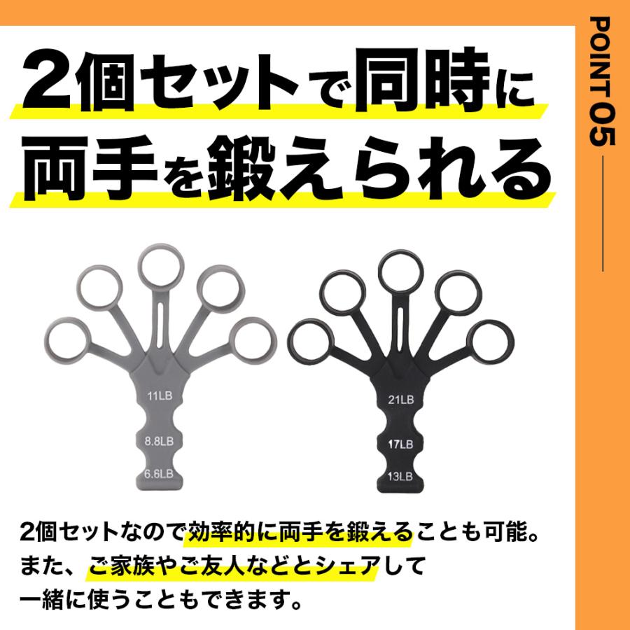 フィンガーパワー ハンドグリップ 2個セット ブラック 指 強化 簡単