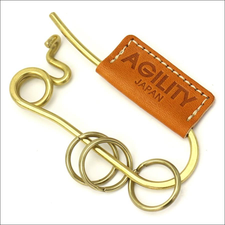 アジリティ アッファ 小物 メンズ レディース キーホルダー エパングル 東京レザー キーループ 1214 AGILITY affa 贈り物 | AGILITY | 01