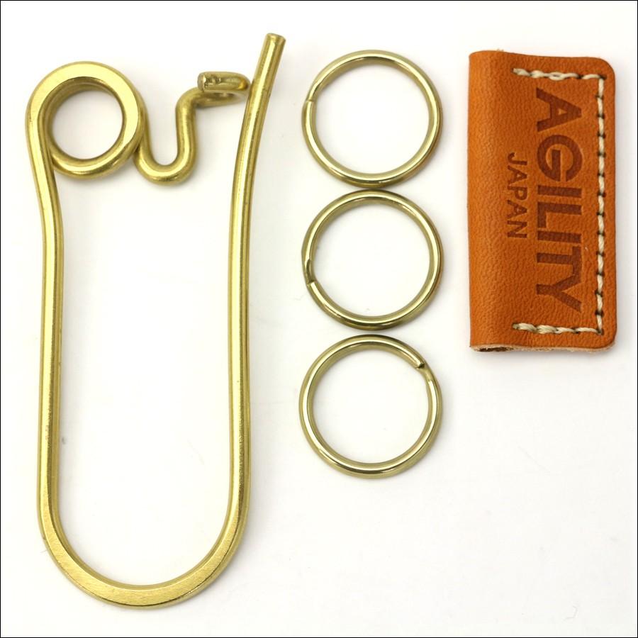アジリティ アッファ 小物 メンズ レディース キーホルダー エパングル 東京レザー キーループ 1214 AGILITY affa 贈り物 | AGILITY | 02