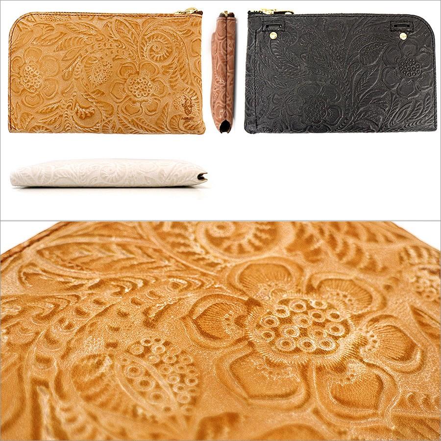 アジリティ アッファ 財布 メンズ レディース ボヤージュ フラワーエンボス ルビナスレザー お財布ポーチ 1600lb AGILITY affa 贈り物 | AGILITY | 04