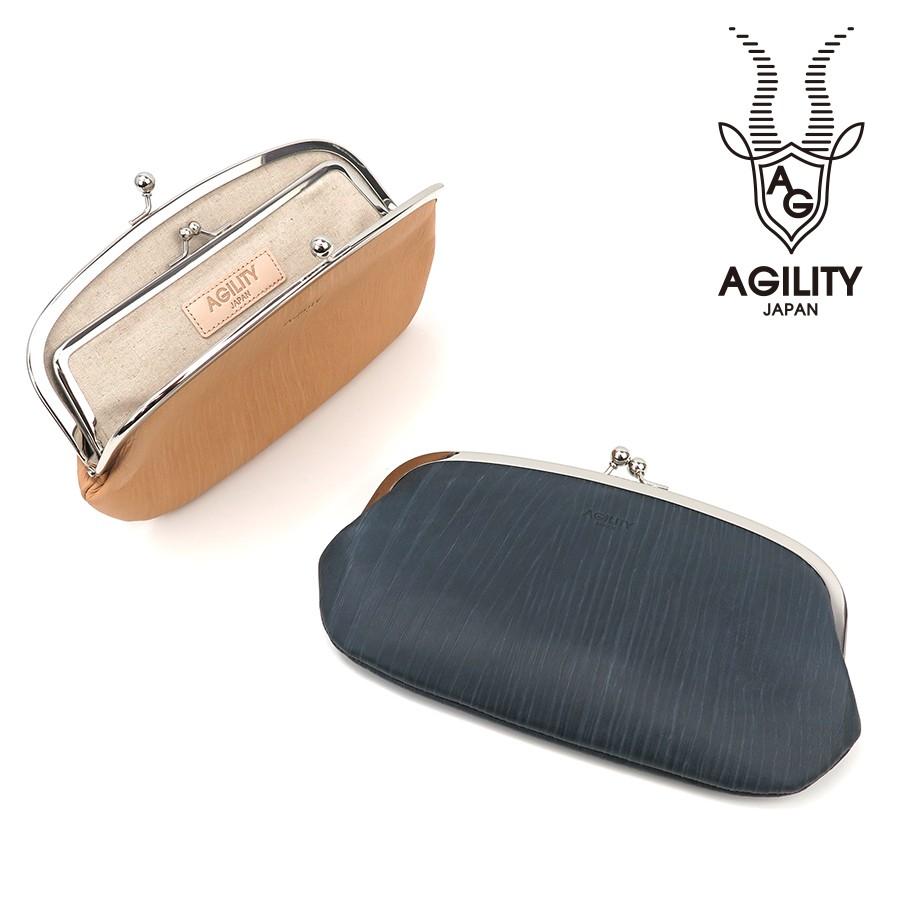 アジリティ 財布 レディース 長財布 ウッドレザー フロッグウォレット 2518 がま口長財布 AGILITY ladies 贈り物 | AGILITY