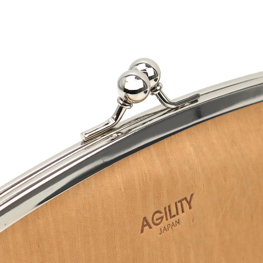 アジリティ 財布 レディース 長財布 ウッドレザー フロッグウォレット 2518 がま口長財布 AGILITY ladies 贈り物 | AGILITY | 04