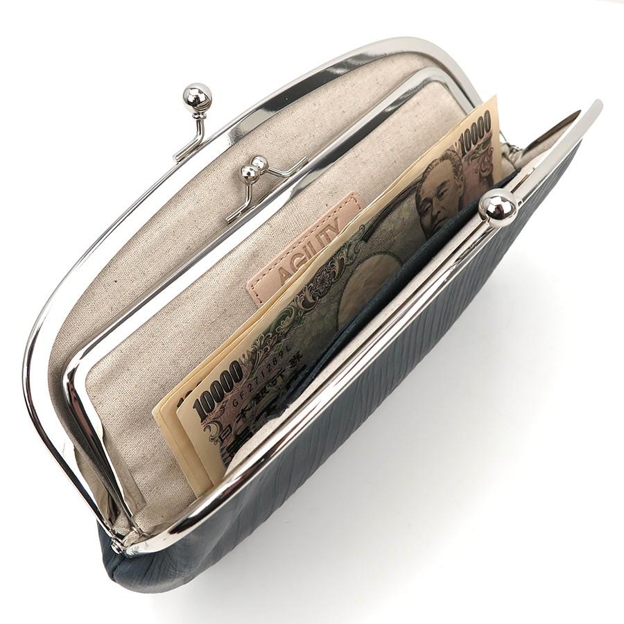 アジリティ 財布 レディース 長財布 ウッドレザー フロッグウォレット 2518 がま口長財布 AGILITY ladies 贈り物 | AGILITY | 08