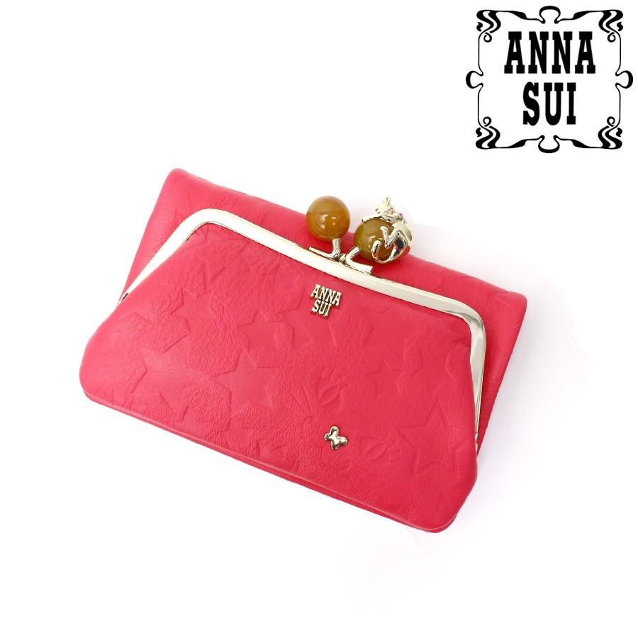 [ANNA SUI] 外口金二つ折り財布　プレイングキャット ANNA SUI（アナスイ）の「プレイングキャット 外口金二つ折り