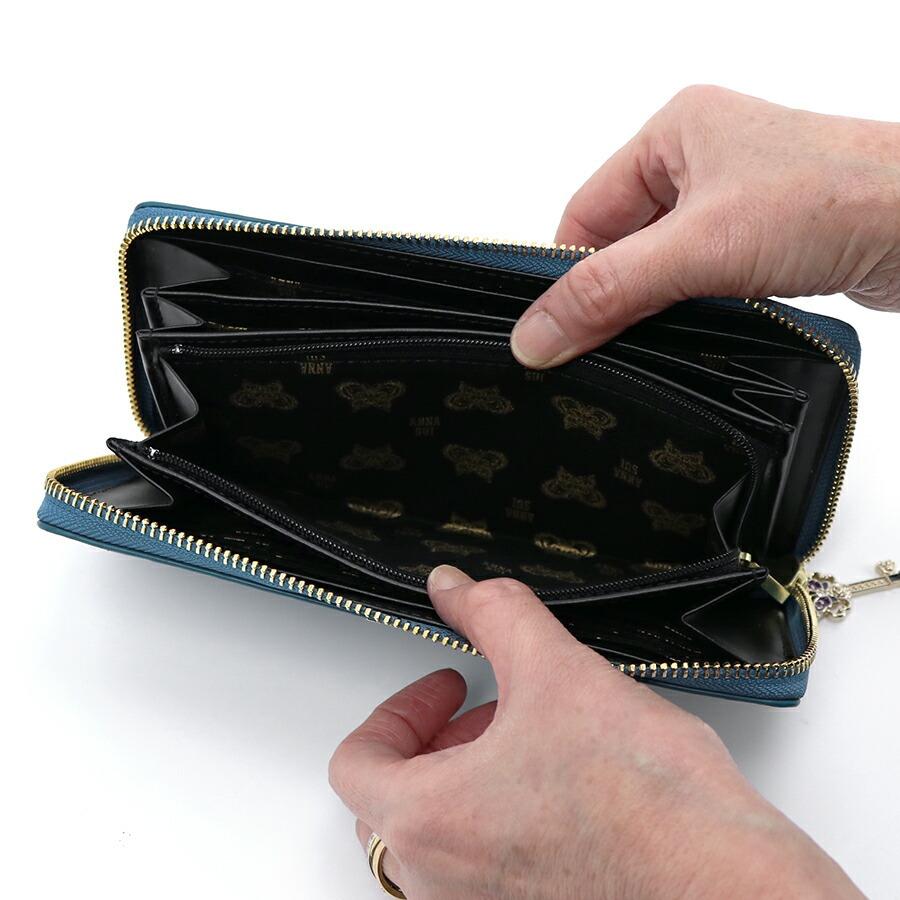 [新品未使用]ANNA SUIスパーキー ラウンドファスナー 未使用ANNA SUI アナスイ スパーキー ラウンドファスナー