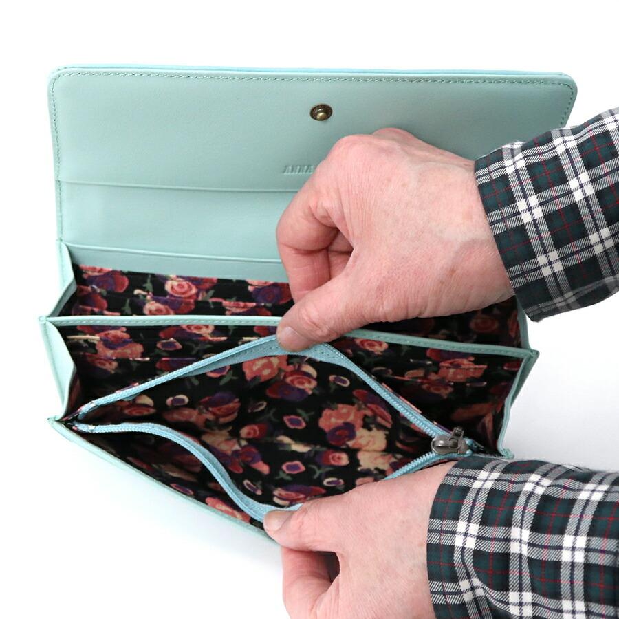 アナスイ 財布[ANNA SUI] シエスタ がま口かぶせ長財布[315800]【フラワー　バタフライ 蝶々 花 ウォレット 牛革 レザー レディース】 Q1616610304(14190円)