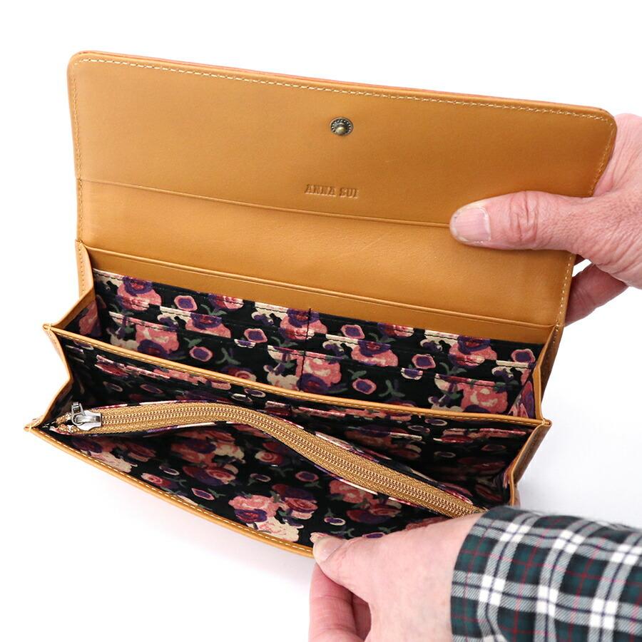 アナスイ 財布[ANNA SUI] シエスタ がま口かぶせ長財布[315800]【フラワー　バタフライ 蝶々 花 ウォレット 牛革 レザー レディース】 Q1616610304(14190円)