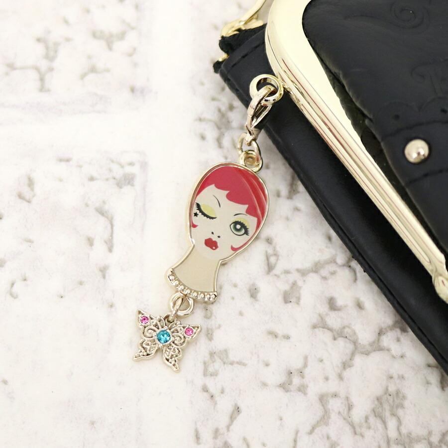 ANNA SUI アナスイ レザーウォレット 長財布 アイボリー ストライプ ANNA SUI アナスイ 財布[ANNA SUI] ドール 外口金 長財布[315820