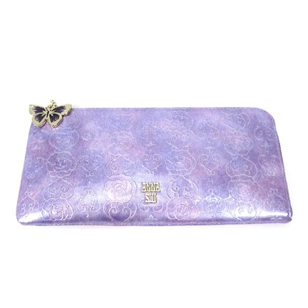 ANNA SUI アナスイ 財布[ANNA SUI] ローズハート薄マチ長財布