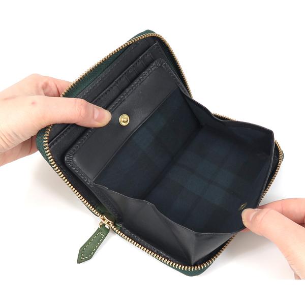 NELD（ネルド） レザーラウンドミドルサイズ財布/グリーン メンズ