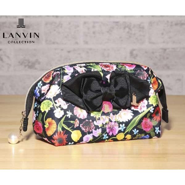 【使い勝手抜群♪】ランバン ポーチ 大人気♡ LANVIN en Bleu ランバン オン ブルー(LANVIN Bleu) ロゴ刺繍