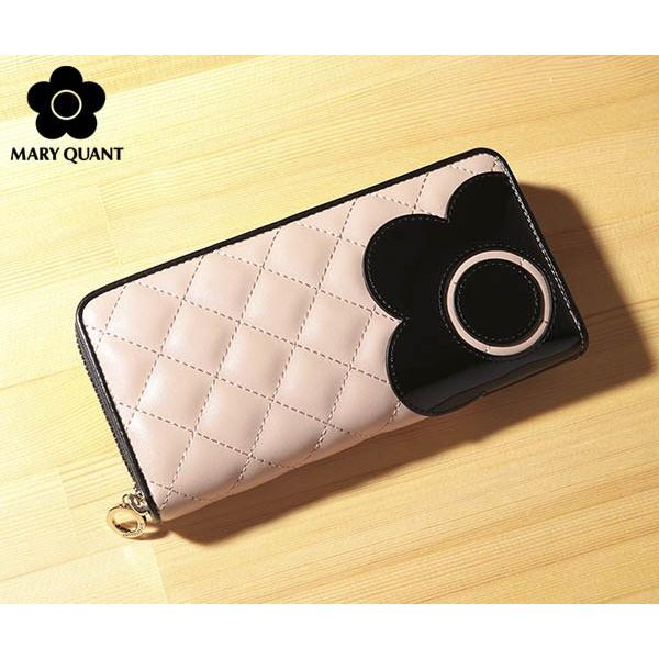 マリークワント　長財布 MARY QUANT - マリークワント レザー 長財布 ラウンドファスナー