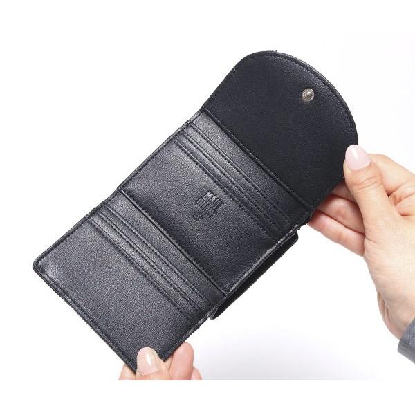 MARY QUANT マリークワント 三つ折り財布 黒 マリークワント 財布 黒 マリークワント マリクワ 三つ折り財布