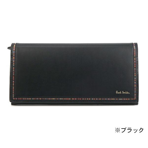 Paul Smith ☆ポールスミス 財布 ストライプインセット かぶせ長財布  