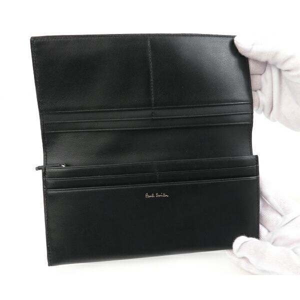 Paul Smith ☆ポールスミス 財布 ストライプインセット かぶせ長財布  