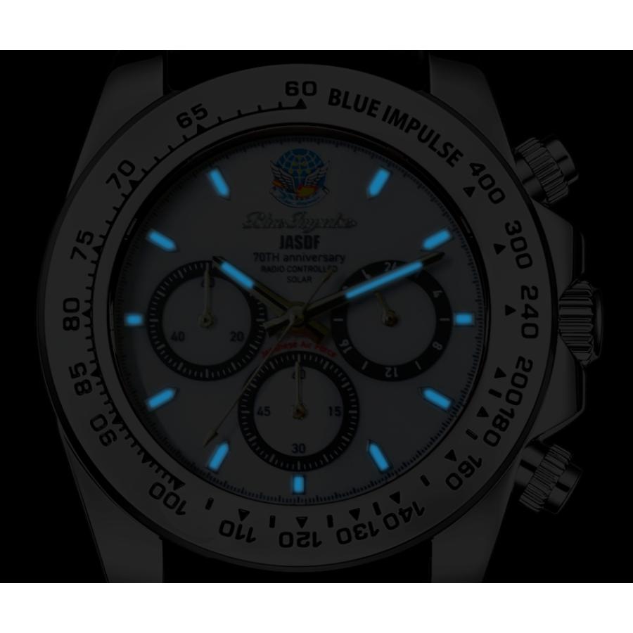 ブルーインパルス創立70周年記念「電波ソーラークロノグラフ」文字盤